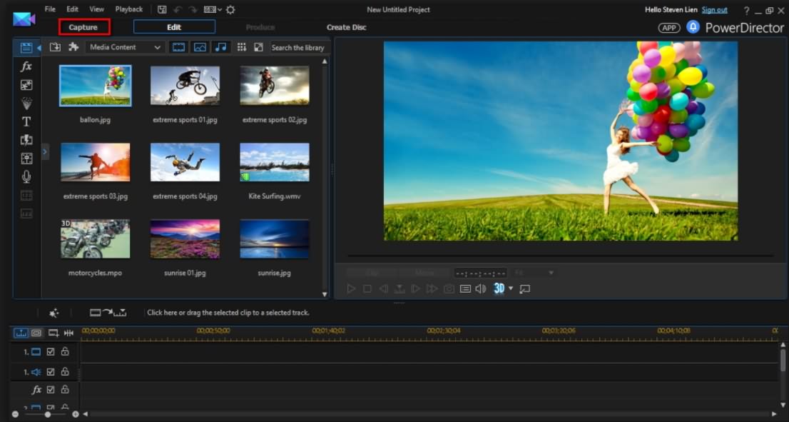 Cyberlink Photodirector Interface