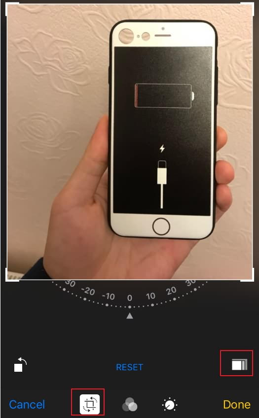  iphone crop interface 