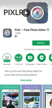 Applications pour réparer les photos floues - PIXLR