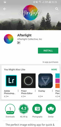 Aplicações para corrigir imagens desfocadas - Afterlight