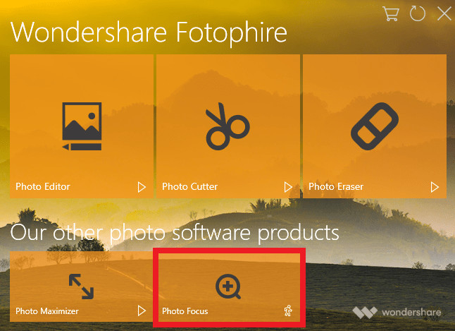 Apps to Fix Blurry Pictures - Launch Fotophire Focus