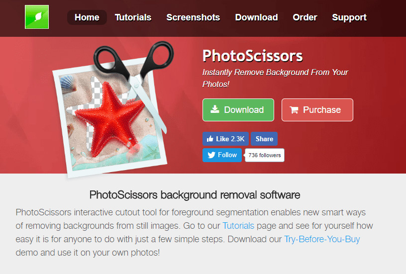 Change Background of Image - Teorex PhotoScissors