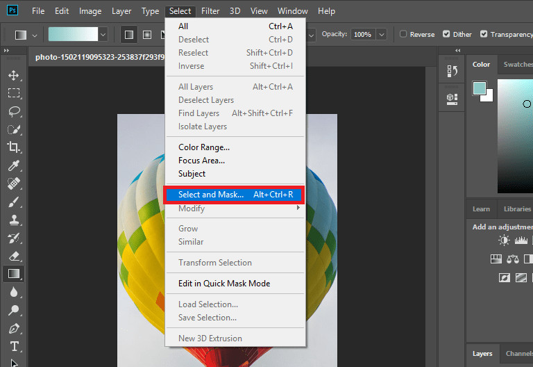 Changer Photo Background in Photoshop - Apply Mask