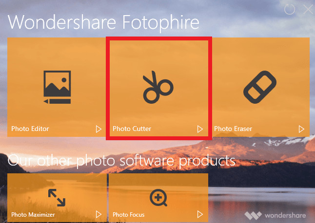 Change Background of Images - Start Fotophire Editing Toolkit and Choose Photo Cutter
