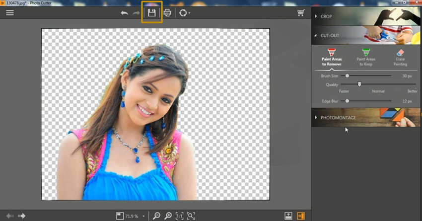 Delete Background in Photoshop - Save Changes