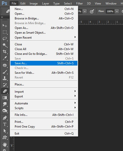 Delete Background in Photoshop - Save Changes