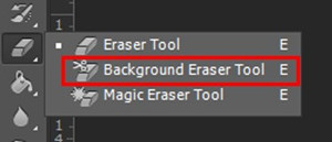 Delete Background in Photoshop - Select Background Eraser Tool