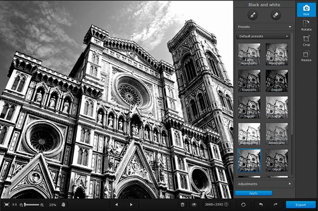 How to Edit Black and White Photos with Black / White Photo Editor