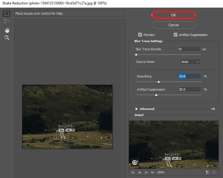 Enhance a Blurry Photo - Shake Reduction