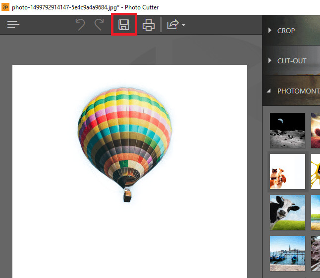 Use Online Photo Editor to Change Background Color to White - Save Changes