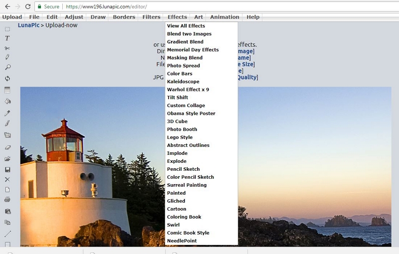 How to Edit Photos on PC - LunaPic Editor