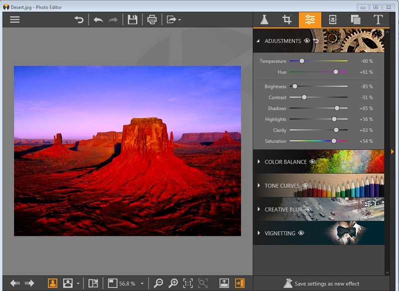 How to Edit Photos on PC-Make Adjustments to the Photo 