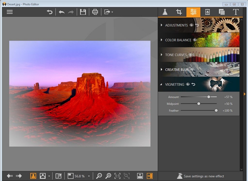 How to Edit Photos on PC-Apply the Vigetting Effects 