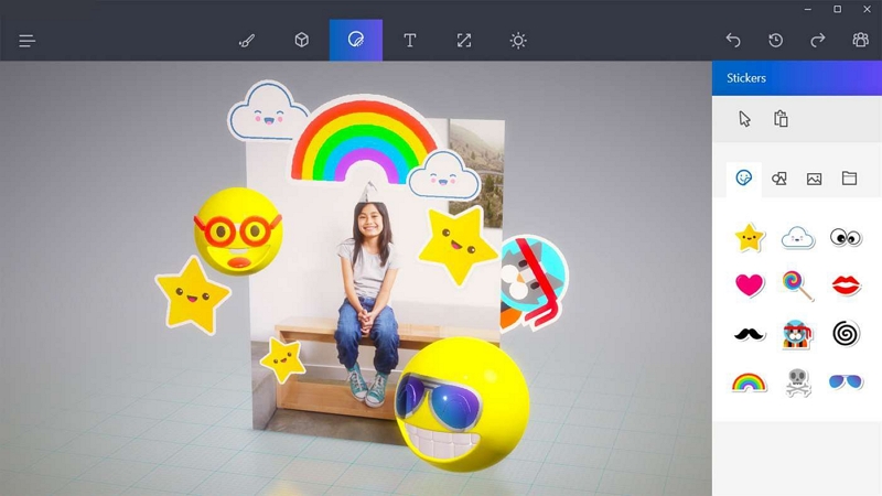 How to Edit Pictures on Windows-Add Stickers