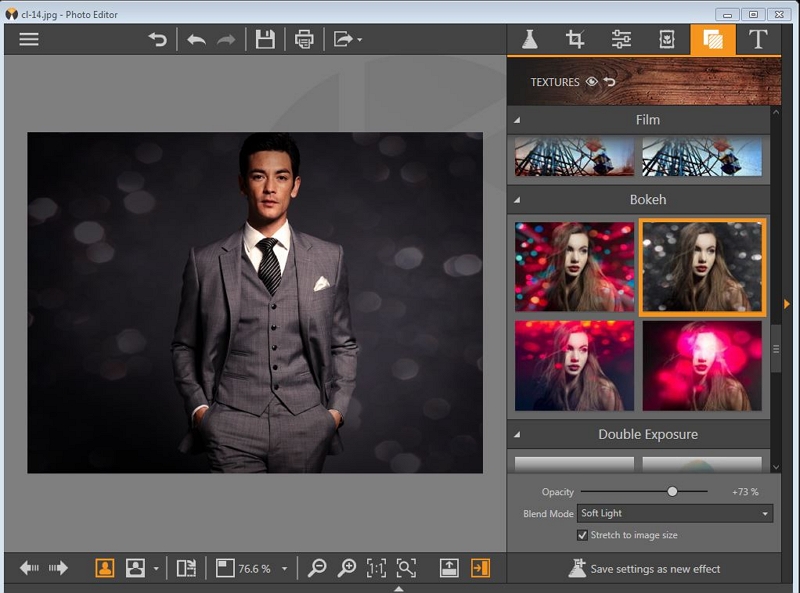 Man Suit Photo Editor for PC-Add Texture to the Photo 