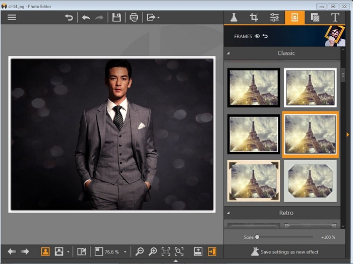 Man Suit Photo Editor for PC-Add Frame to the Photo 
