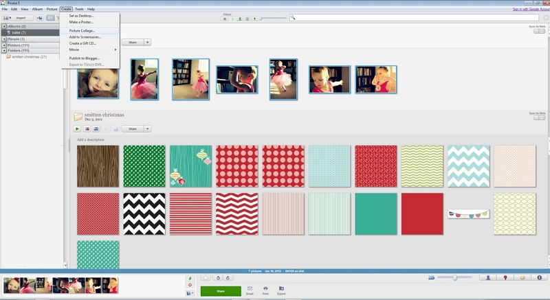 Picasa Photo Editor for Windows 7-Create a Collage 