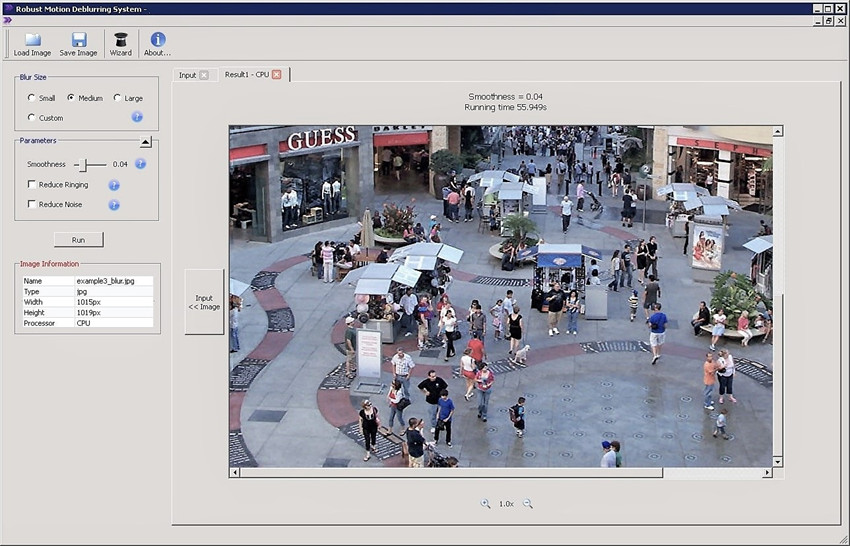 quantify image blur software