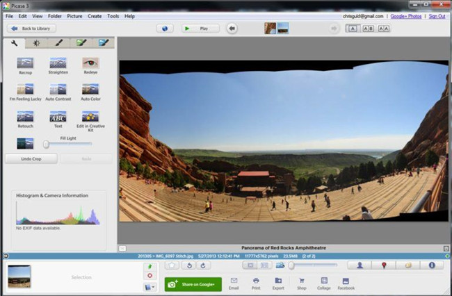 Camera Photo Editors for Photographers - Picasa