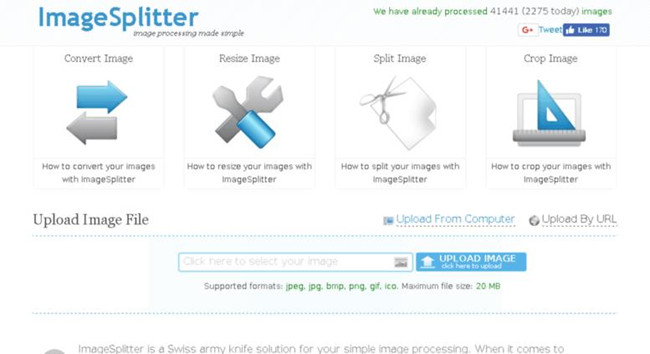 Helpful Websites to Crop Images Online - ImageSplitter