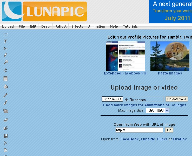 Helpful Websites to Crop Images Online - Lunapic