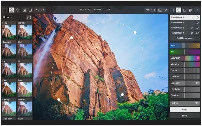 polarr photo editor rotate