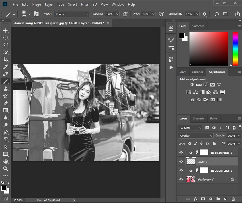 Photoshop Effects - BLACK AND WHITE
