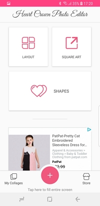 Heart Filter - Click the +  Button