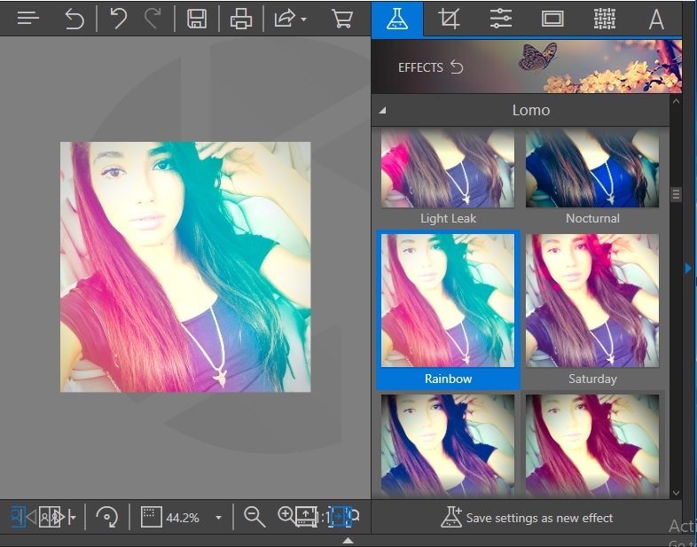 photo editor rainbow effect