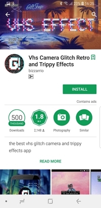 VHS Effects-Install An App on Your Mobile