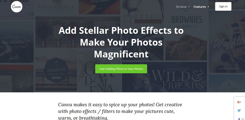 Online Photo Effects - Canva