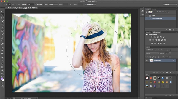 How to Make Instagram Profile Picture -Using the Marquee Tool 