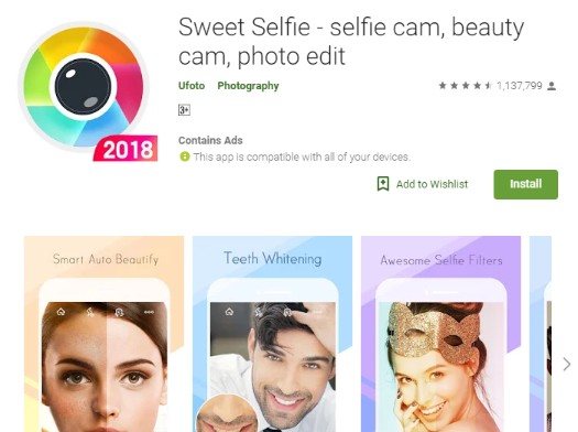 Snapchat Photo Editor - Sweet Selfie - Selfie Cam, Beauty Cam, Photo Edit