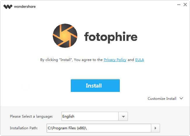 Get Started with Fotophire - Run Setup File