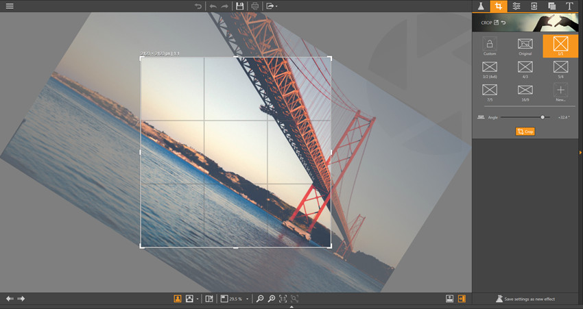 Photo Editor Crop Guide - Change the Angle of Photo