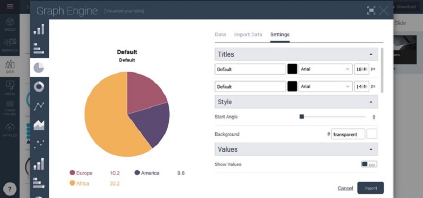 Best Online graphing tool - How to Make Graph with Visme step 5