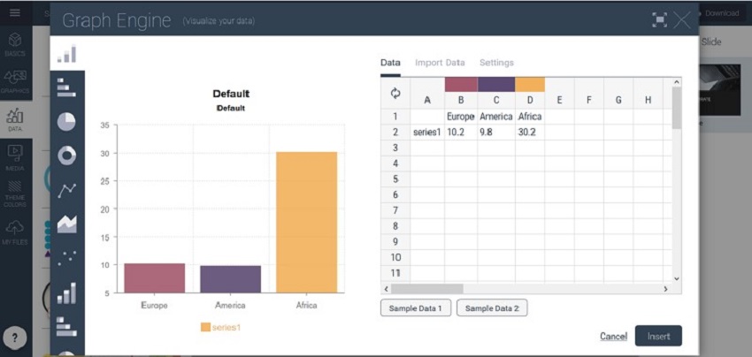 Best Online graphing tool - How to Make Graph with Visme step 3