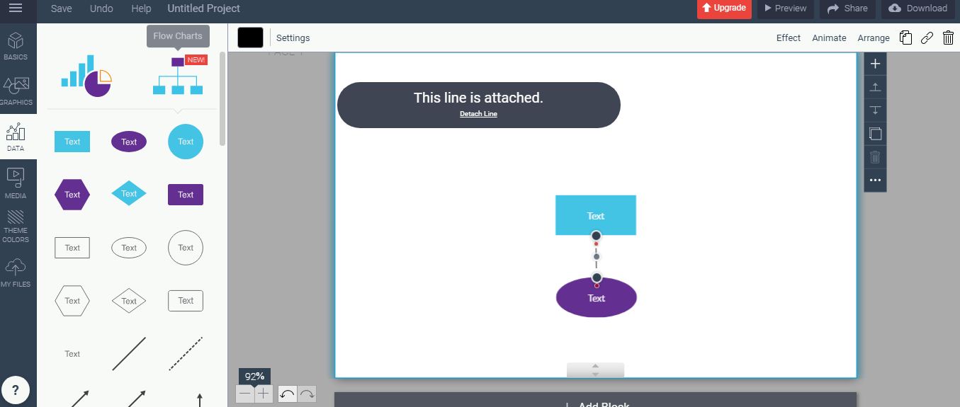 How to Make Flowchart with Visme step 4