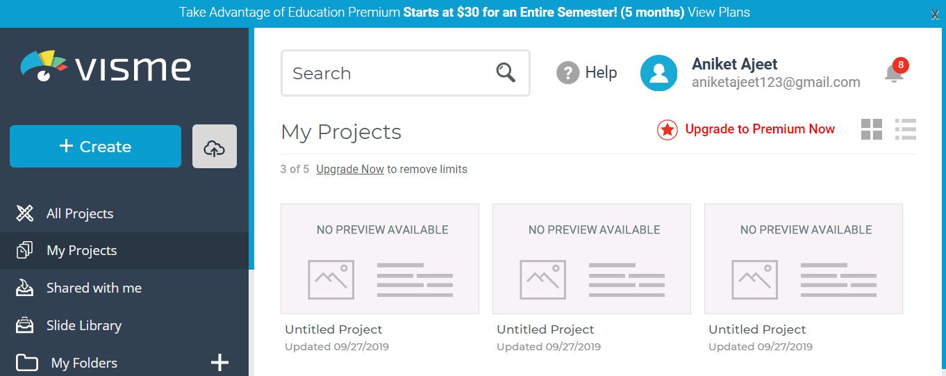 How to Make Flowchart with Visme step 2