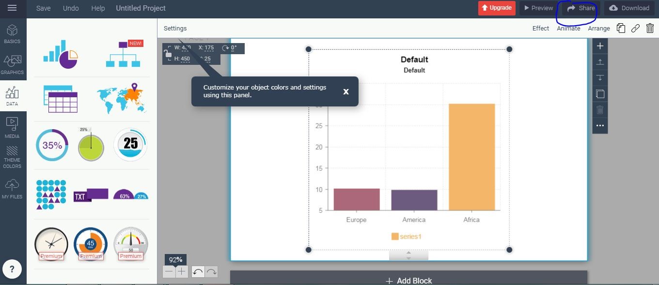 How To Make A Chart in Easy Steps With Visme - Step 3