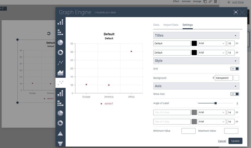 How to make XY graph with Visme  - step 6