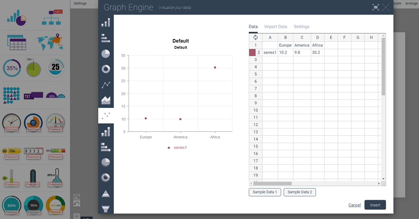 How to make XY graph with Visme  - step 5